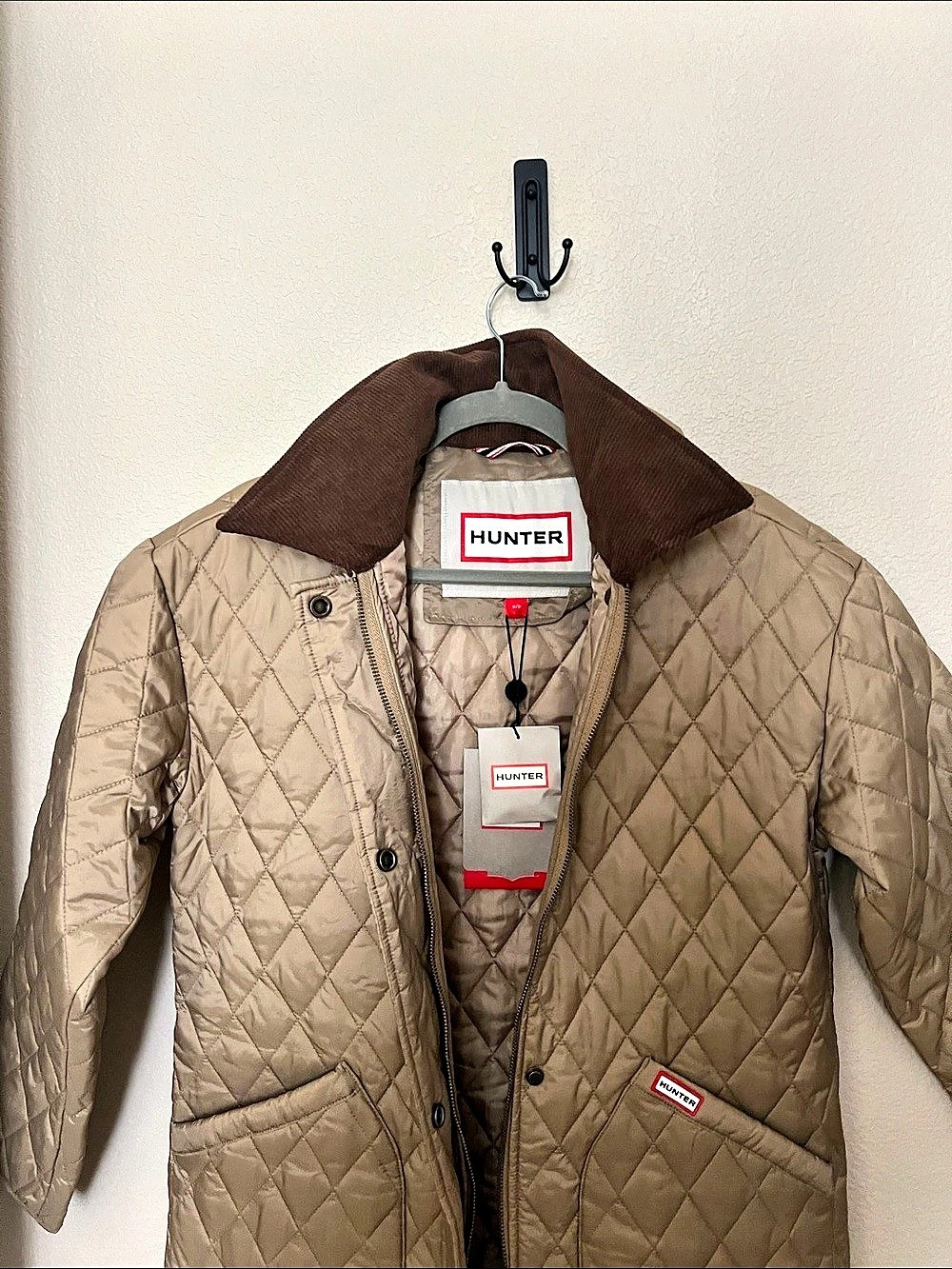 Hunter Original Lightweight Quilted Field Jacket Brown-size small NWT - Picture 3 of 6